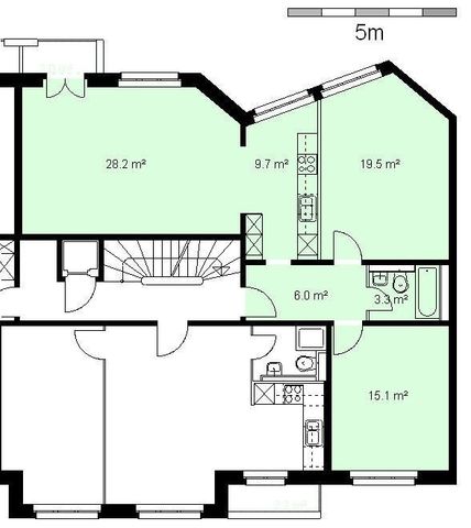 3.5 Zimmer, 82 m², 3. Stock - Photo 2