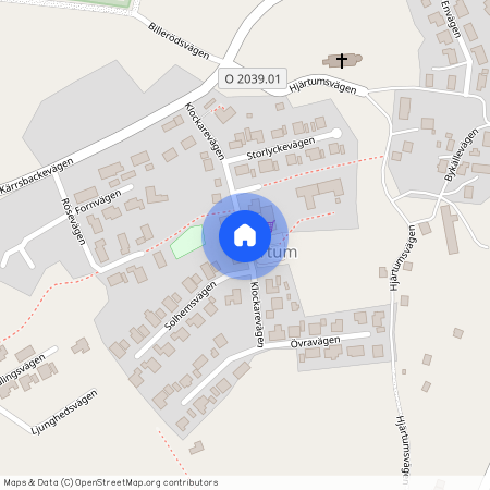 Klockarevägen, Hjärtum