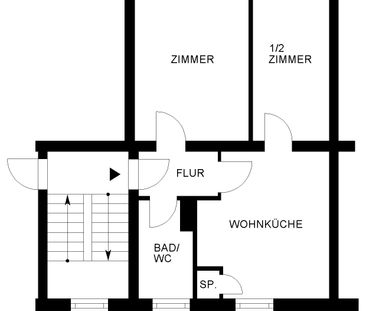 2-Zimmer-Wohnung mit Wohnküche // 1.OG rechts - Photo 4