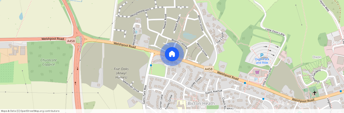 Fielding Drive, Five Oaks, Bicton Heath, Shrewsbury