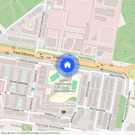ul. Konstruktorów, Osiedle Zastalowskie, Centrum, Zielona Góra, lubuskie