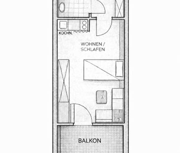 Moderne 1-Zimmer-Wohnung mit großem Balkon in attraktiver Lage von ... - Photo 1