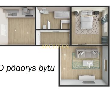 Nájom - ZREKONŠTRUOVANÝ 2 - IZBOVÝ BYT, 62M2, HUMENNÉ – Fotografia 2