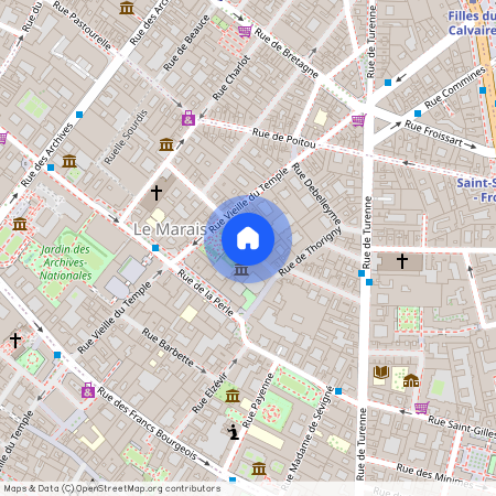 Rue des Coutures Saint-Gervais, Francja, Paris