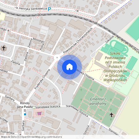 Chopina 14, Grodzisk Wielkopolski, Grodzisk Wielkopolski, grodziski, wielkopolskie