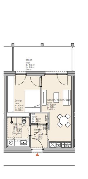 Kompakte 2-Zimmer-Wohnung mit Terrasse: Genießen Sie Komfort Nähe Hauptbahnhof - Top 131 - Foto 2