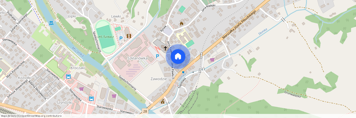 ul. Jana Pawła II, Mszana Dolna, limanowski, małopolskie