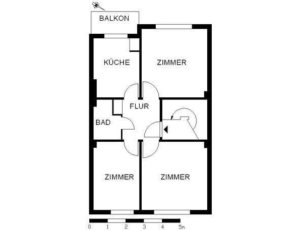 Kleine gemütliche 3-Zimmer-Wohnung mit Balkon - Foto 1