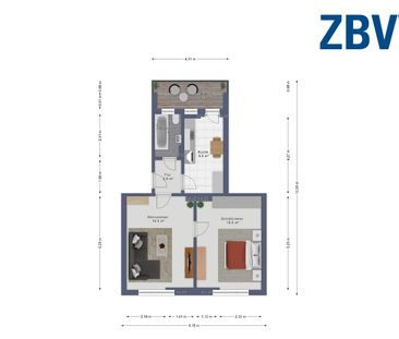 Charmante zwei Zimmer Wohnung mit Balkon - Leben im ruhigen Stadtte... - Photo 5