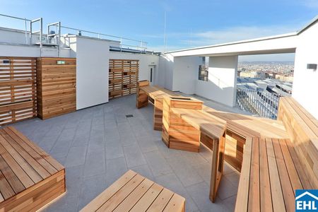 Sonnwendviertel: 1-Zimmer-Wohnung mit Balkon im 14. OG – Fitnessraum, Co-Working & Rooftop-Terrasse inklusive! - Foto 5