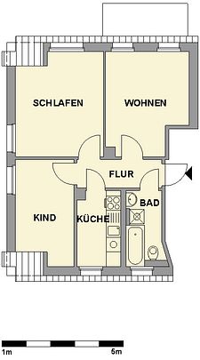 Ruhig gelegene Altbauwohnung mit Tageslichtbad - Foto 1