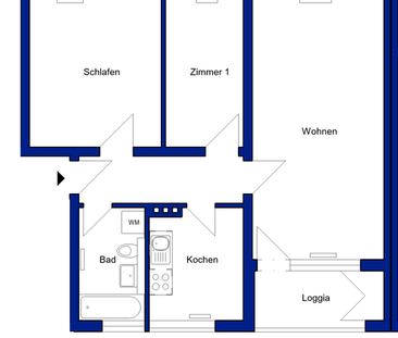 Wohntraum im Erdgeschoss: Großes Wohnzimmer und sonnige Loggia - Foto 6