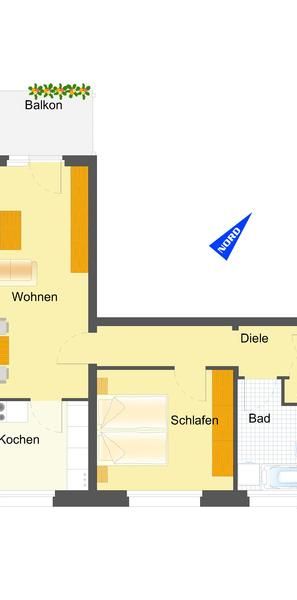Gemütliche 2 Zimmer Wohnung mit Balkon in der Glatzerstraße - Photo 2