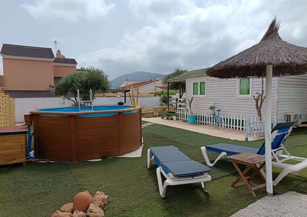 HALF SEASON. FOR RENT FROM 1.10.24-31 .5..25 FIBRE BUNGALOW IN PINARES DE SAN ANTON AREA (ALHAURIN)