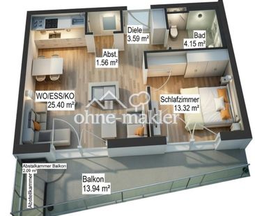 Idyllischer Rückzugsort: Moderne 2-Zimmer-Wohnung zum Erstbezug! - Foto 3