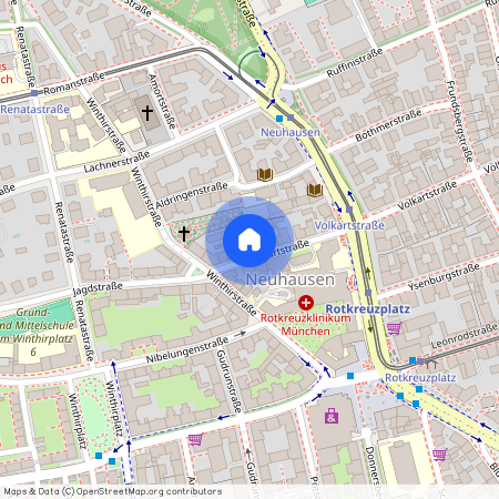 Volkartstraße, 80634 München Neuhausen ca. 4, 0 km north-west of Munich-center