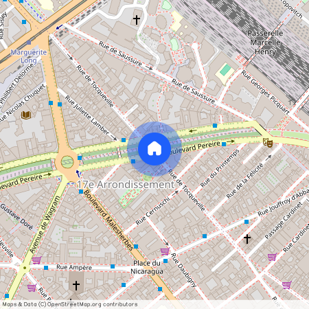 Paris XVII - Rue de Tocqueville.