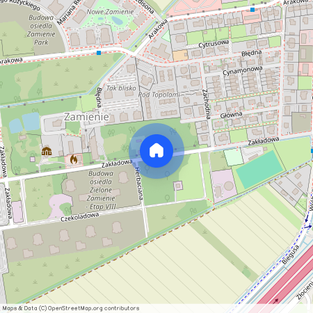 ul. Zakładowa, Zakłady Zamienie, Lesznowola, piaseczyński, mazowieckie