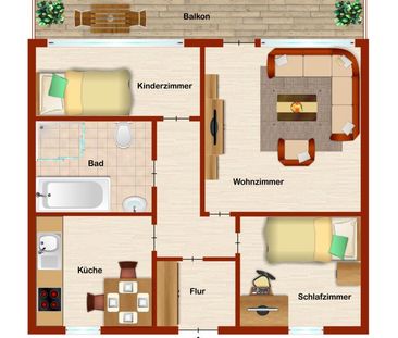 3-Zimmer-Wohnung in Hannover Herrenhausen-Stöcken - Foto 1