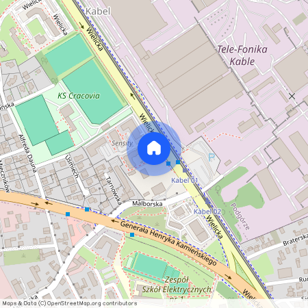 ul. Wielicka, Kabel, Podgórze, Kraków, małopolskie