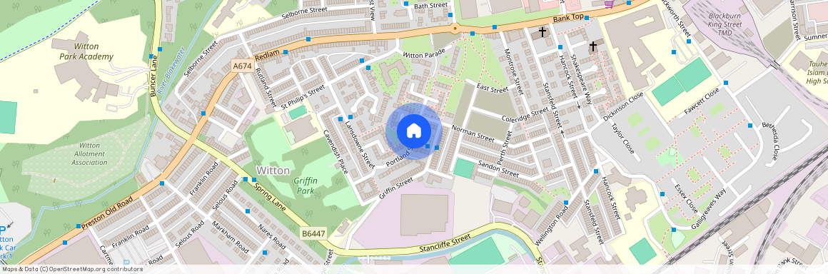 Portland Street, Blackburn, Lancashire, BB2