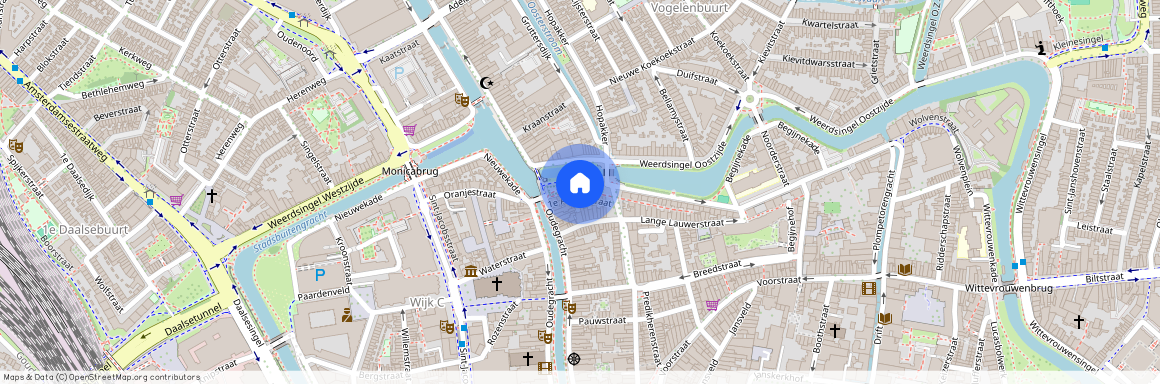 Breedstraat en Plompetorengracht en omgeving, 3512 VL, 1e Achterstraat, Utrecht