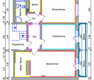 Familienwohnung / Großer Balkon - Photo 1