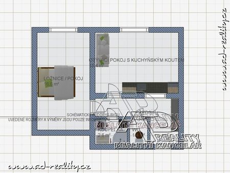 Pronájem bytu 2+kk 44 m², České Budějovice 5, České Budějovice - Photo 2