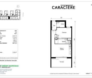 location Appartement T2 DE 46.32m² À BLAGNAC - Photo 3