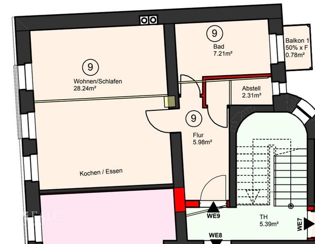 Erstbezug - 1 Zimmer Wohnung in kernsaniertem Altbau - in TOP-Lage von Fürth - Foto 1