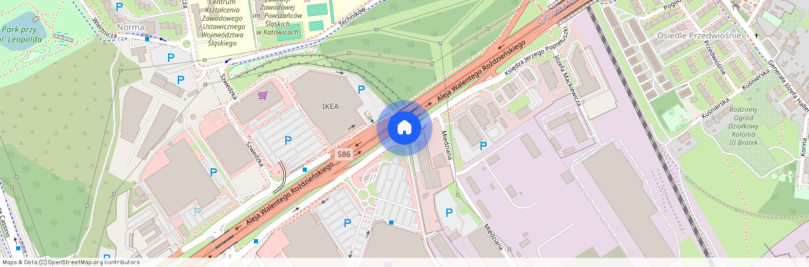 śląskie, aleja Walentego Roździeńskiego, Śródmieście, Katowice