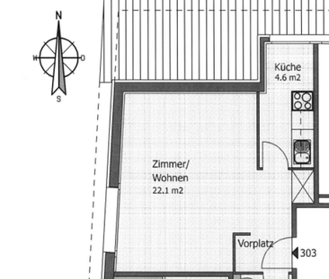 helle 1-Zimmerwohnung an ruhiger Lage zu vermieten - Foto 5