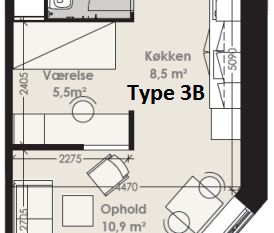 2-værelses studiebolig (Type 5) - Foto 6