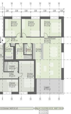 Gillpark Zentrum 4.5 Zimmer-Wohnung, A3.3 - Foto 3