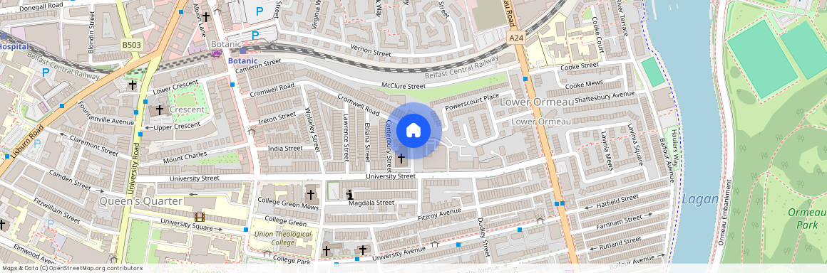 Great Apartment, 8a Westminster Street, Botanic Area ~ Behind Queens, Belfast, BT7 1HP