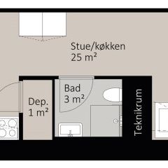 1-værelses studiebolig - Photo 3