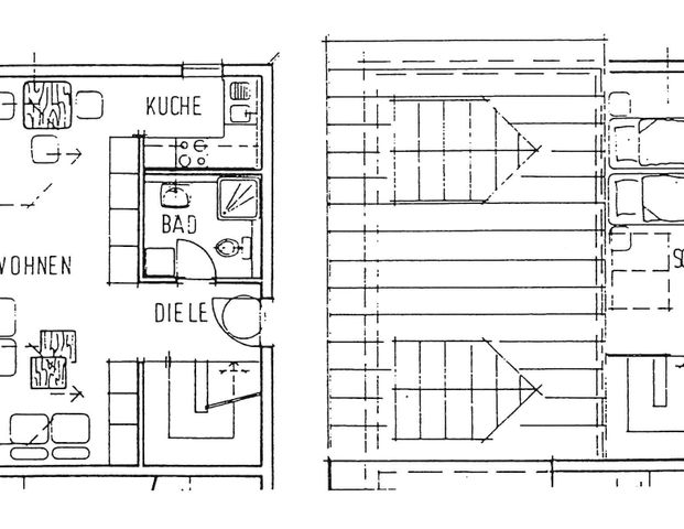 2-Raum-Maisonettenwohnung, 55,6 m² im DG, ruhige Lage in Gera-Aga - Photo 1