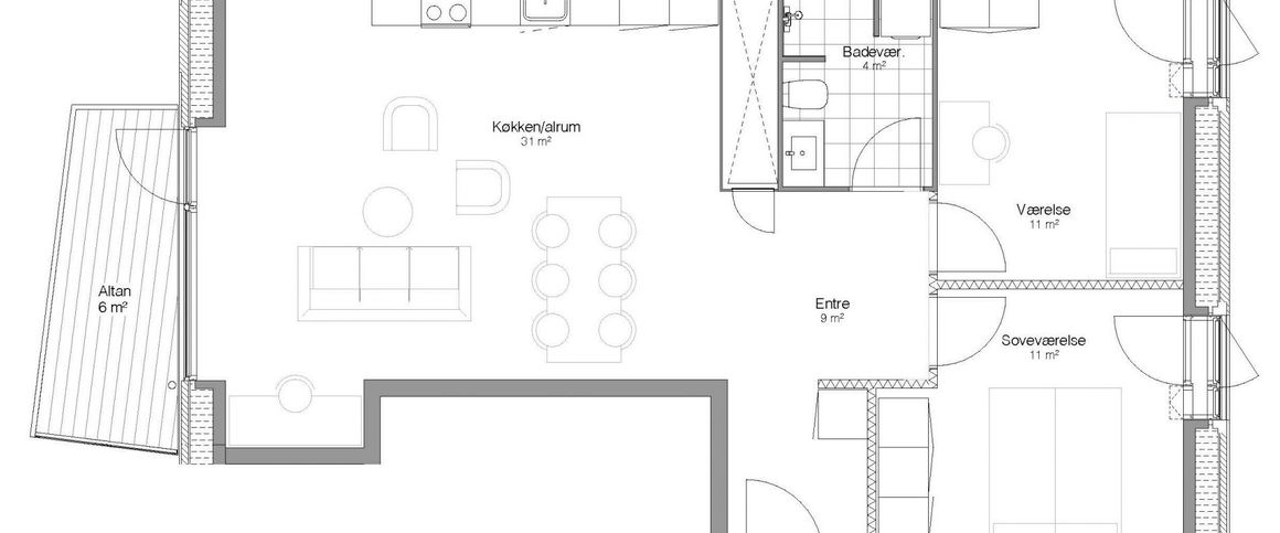 Lejlighed 35 - Hannemanns Alle 44G, 8 tv - Photo 1