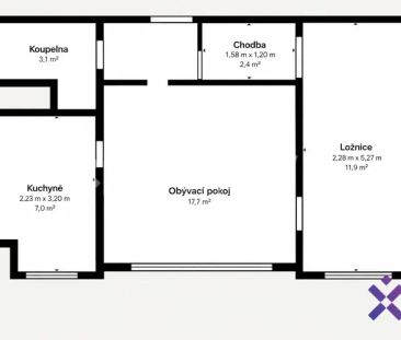 Pronájem bytu 2+1 44 m - Фото 2