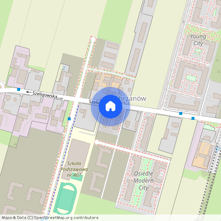 ul. Szeligowska, Chrzanów, Bemowo, Warszawa, mazowieckie