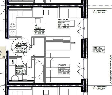 Puntigam – Brauquartier – 35m² – 2 Zimmer – großer Balkon – ruhige ... - Foto 6