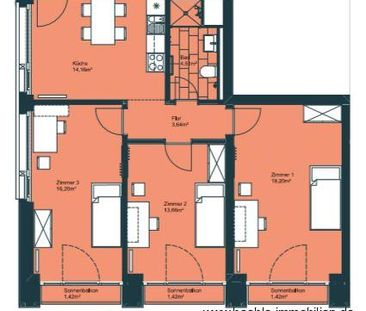 Für Studenten - Doktoranden - möblierte 3er WG Wohnung - frei ab 01... - Photo 4