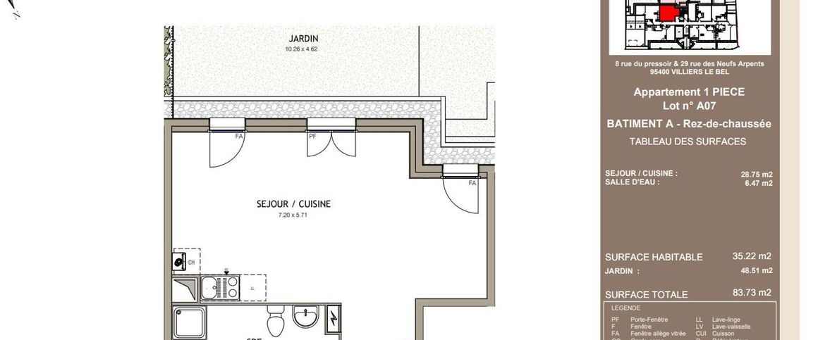 location Appartement T1 DE 35.22m² À VILLIERS LE BEL - Photo 1