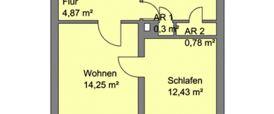 Bezugsfertige 2-Zimmer-Wohnung zu vermieten - Foto 1