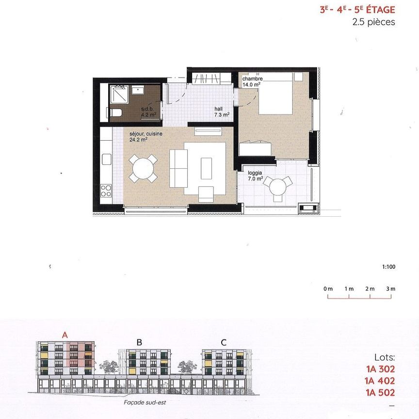 A1-302 - Très beau 2,5 pièces à louer courant avril 2026 - Photo 1