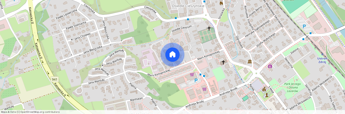 ul. Marii Konopnickiej, Ustroń, cieszyński, śląskie