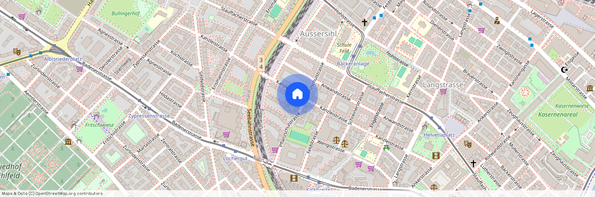 Kanzleistrasse 125, 8004 Zürich, Lageplan