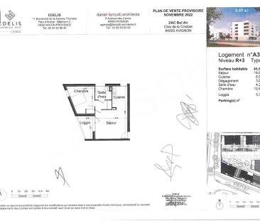 Appartement à louer 2 pièces 45.5m² - Photo 2