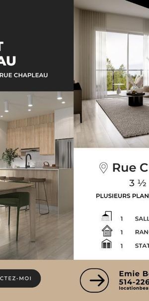 appartement 4 1/2 à louer - Photo 1