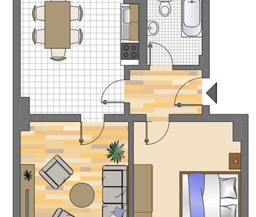 Demnächst frei! 2-Zimmer-Wohnung in Dortmund Innenstadt-West - Photo 2
